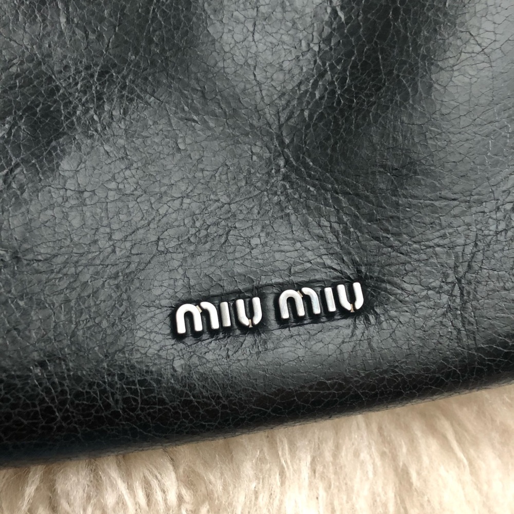 Miu Miu Shoulder Bag w/ Cross Body Strap in Black - Picture 8 of 13